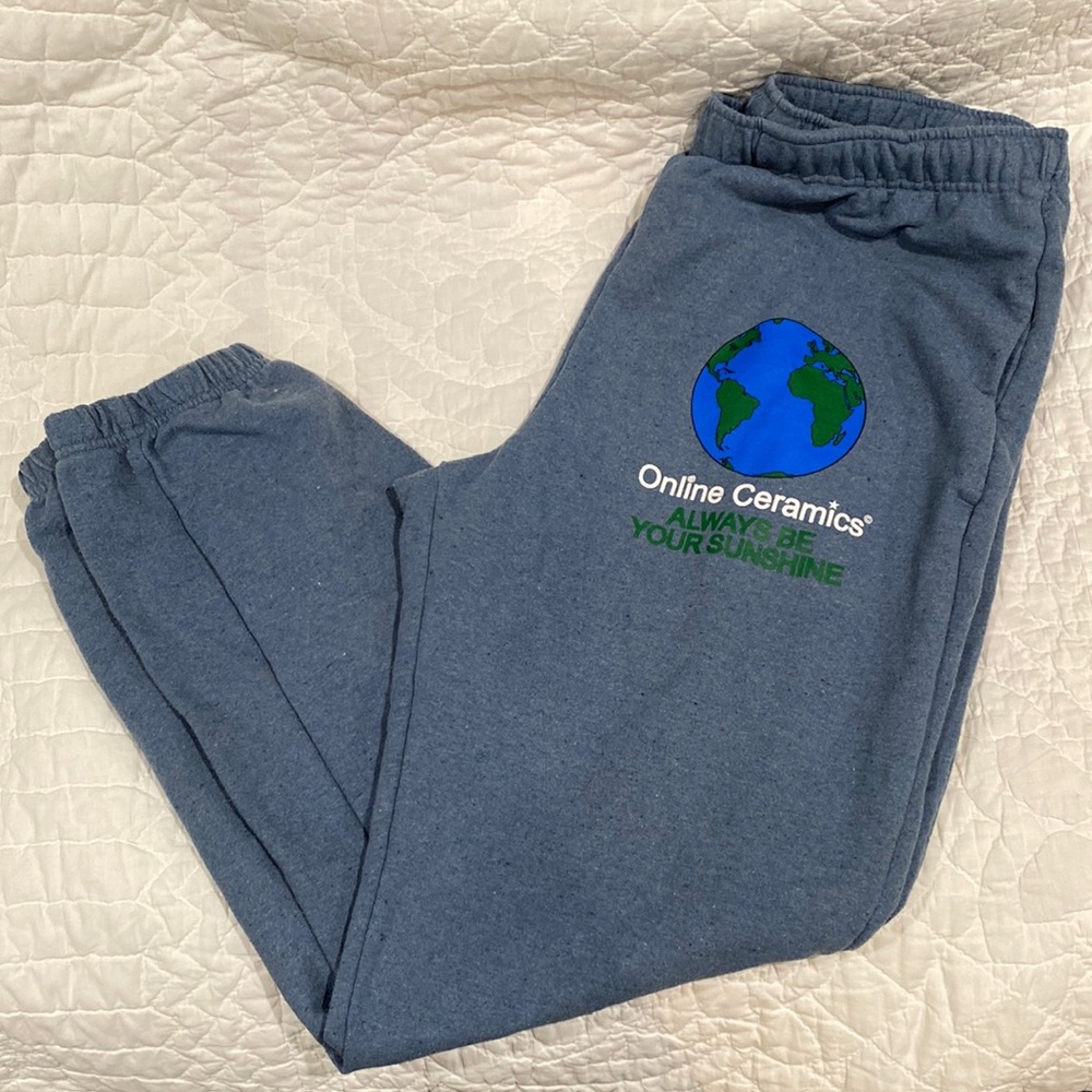 The North Face x Online Ceramics Regrind Tapered Blue Logo Sweatpants Size M